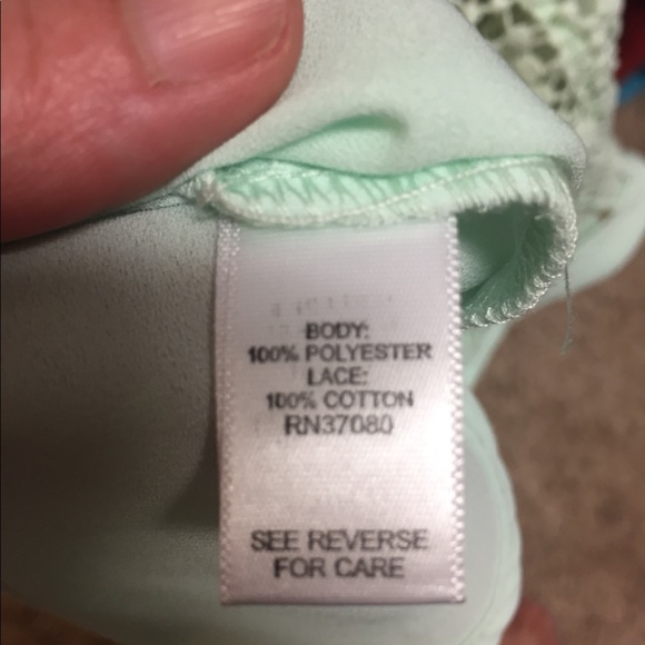 Mint green shear shirt sz 14/16w cato - Picture 4 of 4